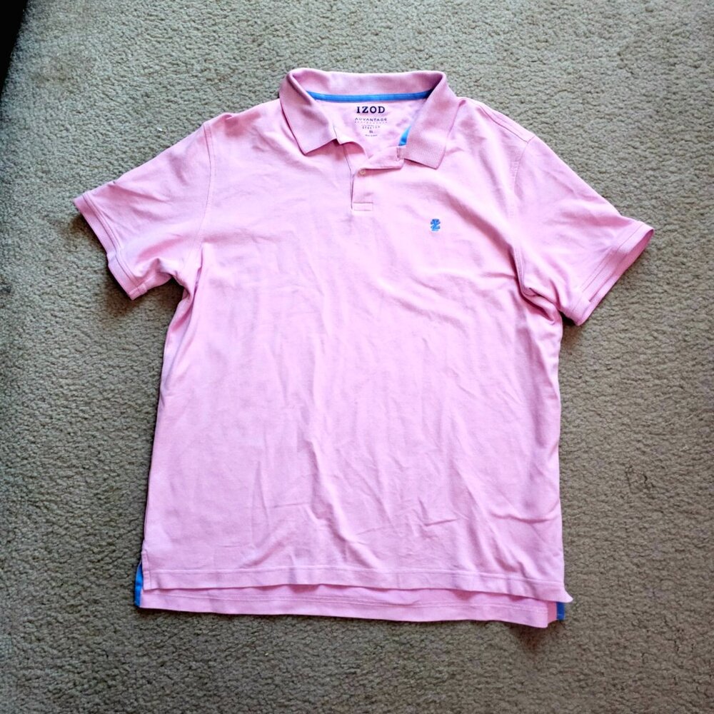 IZOD Advantage Performance Stretch Pique Polo - Prism Pink XL